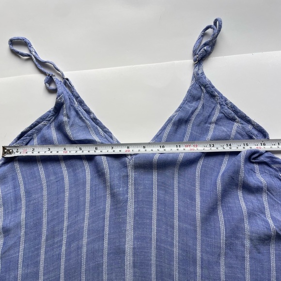 elan Blue Striped Maxi Dress loose boho  long vacation - Picture 6 of 9